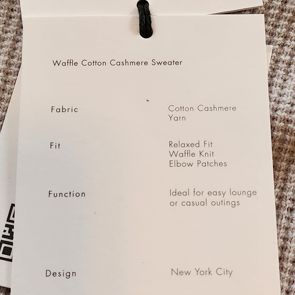 SOLD!!! $175 Onia Waffle Knit Cotton Cashmere Sweater Men’s Sz M Light Grey. - Picture 7 of 11